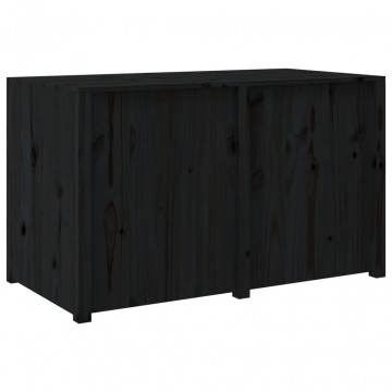 Dulap bucătărie de exterior negru, 106x55x64 cm, lemn masiv pin - Img 6
