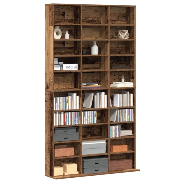 Dulap CD-uri, lemn vechi, 101x23x177,5 cm, lemn prelucrat - Img 3