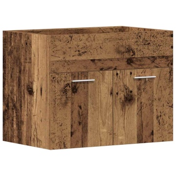 Dulap chiuvetă baie, lemn vechi, 60x38,5x46 cm, lemn prelucrat - Img 2