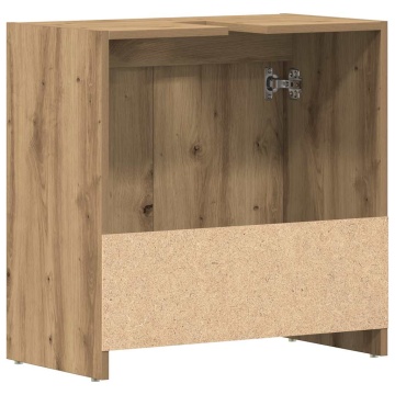 Dulap chiuvetă baie, stejar artizanal 65x33x60cm lemn prelucrat - Img 7