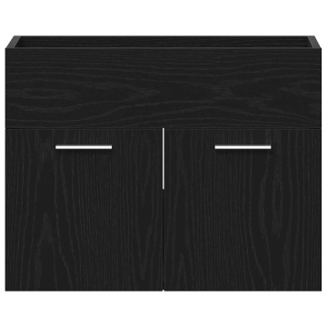 Dulap chiuvetă baie, stejar negru, 60x38,5x46cm, lemn prelucrat - Img 5