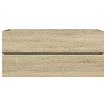Dulap chiuvetă baie stejar sonoma 100x38,5x45 cm lemn prelucrat - Img 4