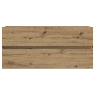 Dulap chiuvetă, stejar artizanal, 100x38,5x45 cm lemn prelucrat - Img 4