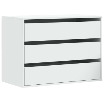 Dulap colț cu sertare alb 80x41x58 cm lemn prelucrat - Img 2