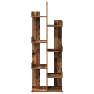 Dulap cu cărți din lemn vechi 48x25,5x140 cm din lemn prelucrat - Img 4