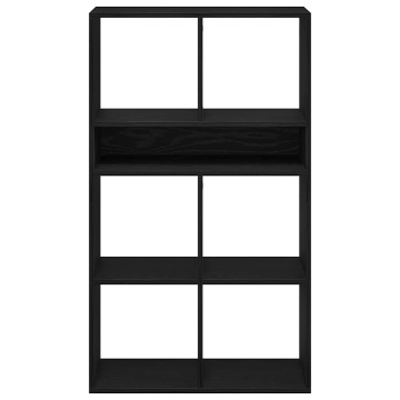 Dulap cu cărți negru 66x31x112 cm lemn prelucrat - Img 4