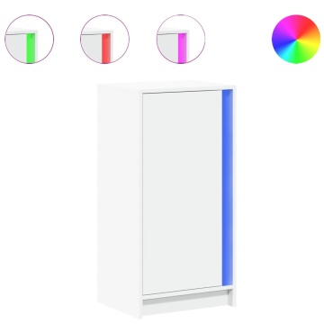 Dulap cu LED, alb, 42,5x34x85 cm, lemn prelucrat - Img 2