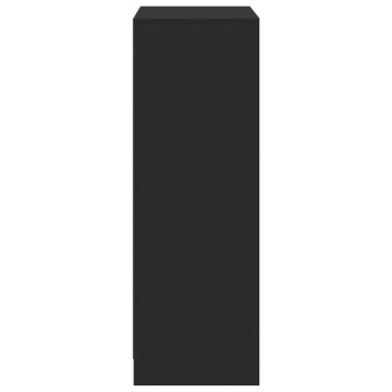 Dulap cu LED, negru, 72x34x100 cm, lemn prelucrat - Img 7