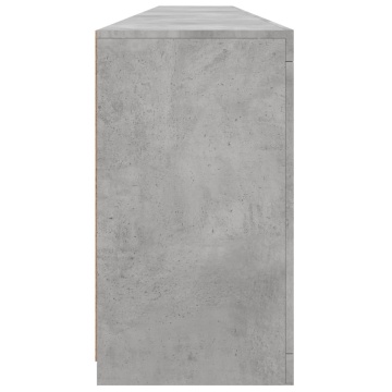 Dulap cu lumini LED, gri beton, 283x37x67 cm - Img 7
