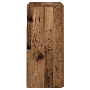 Dulap cu lumini LED, lemn vechi, 80x35x75 cm, lemn prelucrat - Img 7