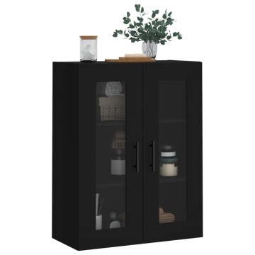 Dulap cu montaj pe perete, negru, 69,5x34x90 cm - Img 4