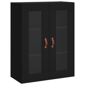 Dulap cu montaj pe perete, negru, 69,5x34x90 cm - Img 2