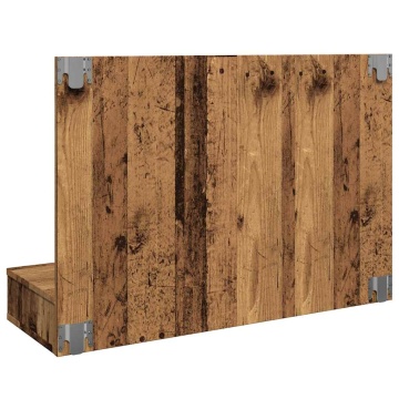 Dulap cu oglindă și LED, lemn vechi, 90x31,5x62 cm - Img 6