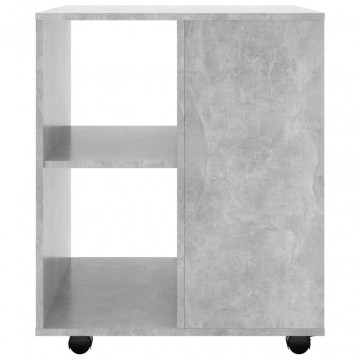 Dulap cu roți, gri beton, 60x53x72 cm, PAL - Img 4