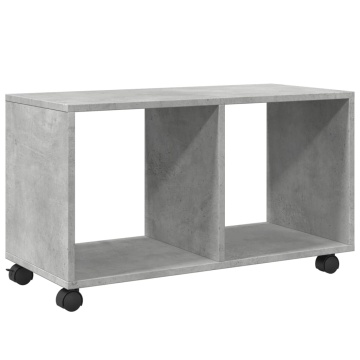 Dulap cu roți, gri beton, 72x33x42,5 cm, lemn prelucrat - Img 6