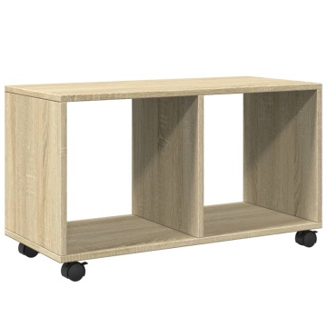 Dulap cu roți, stejar sonoma, 72x33x42,5 cm, lemn prelucrat - Img 2
