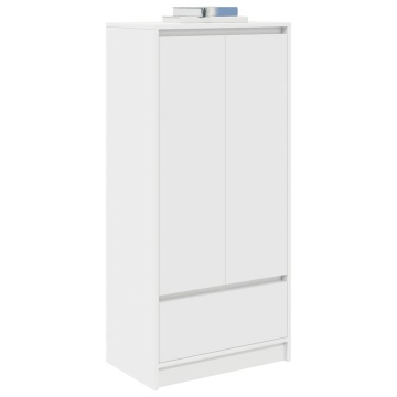 Dulap cu sertar alb 55,5x34x119,5 cm lemn de prelucrare - Img 4