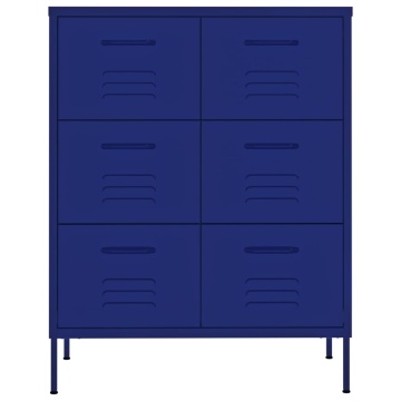 Dulap cu sertare, bleumarin, 80x35x101,5 cm, oțel - Img 3
