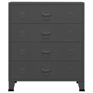 Dulap cu sertare industrial, antracit, 78x40x93 cm, metal - Img 3
