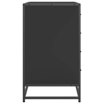 Dulap cu sertare, negru, 70x41x70 cm, lemn compozit - Img 5