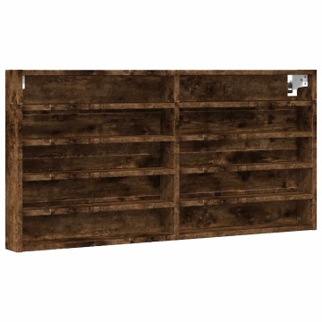 Dulap cu vitrină, stejar fumuriu, 100x8,5x50 cm, lemn prelucrat - Img 2