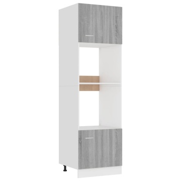 Dulap cuptor microunde “Lyon”, gri sonoma, 60x57x207cm - Img 2