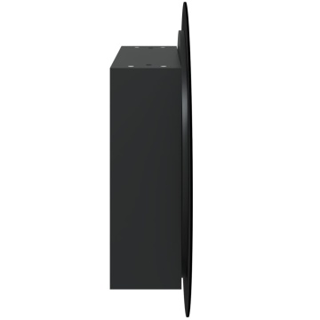 Dulap de baie cu oglindă rotundă și LED, negru, 54x54x17,5 cm - Img 6