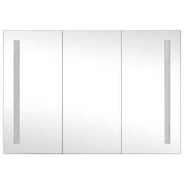 Dulap de baie cu oglindă și LED, 89x14x62 cm - Img 4