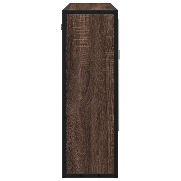 Dulap de baie cu oglindă stejar maro 65x20x60 cm lemn compozit - Img 5