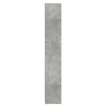 Dulap de baie, gri beton, 30x30x183,5 cm, PAL - Img 5