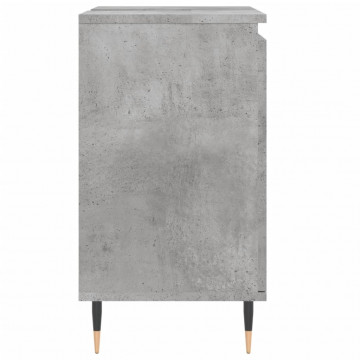 Dulap de baie, gri beton, 58x33x60 cm, lemn prelucrat - Img 5