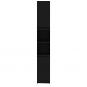 Dulap de baie, negru, 30 x 30 x 183,5 cm, PAL - Img 5