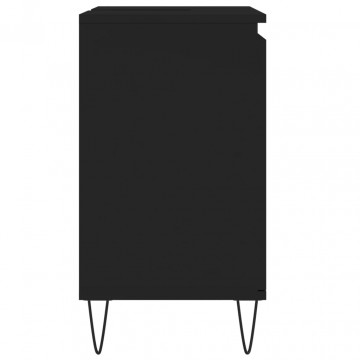 Dulap de baie, negru, 58x33x60 cm, lemn prelucrat - Img 5