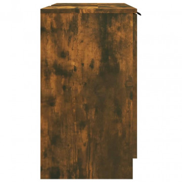 Dulap de baie, stejar fumuriu, 64,5x33,5x59 cm, lemn prelucrat - Img 7