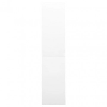 Dulap de birou cu ușă glisantă, alb, 90x40x180 cm, oțel - Img 7