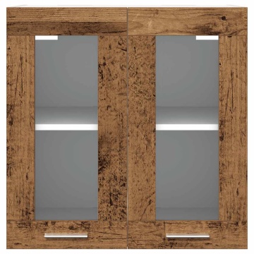 Dulap de bucătărie cu ușă din sticlă din lemn vechi 60x31x60 cm - Img 4