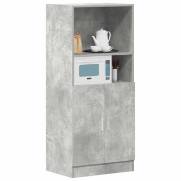 Dulap de bucătărie, gri beton 57x41,5x131,5 cm lemn prelucrat - Img 3