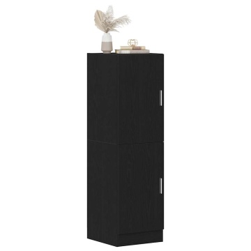 Dulap de bucătărie, negru, 38x41,5x131,5 cm, lemn prelucrat - Img 1