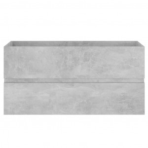 Dulap de chiuvetă, gri beton, 90x38,5x45 cm, PAL - Img 7