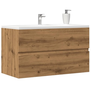 Dulap de chiuvetă stejar artizanal 90x38,5x45 cm lemn prelucrat - Img 1