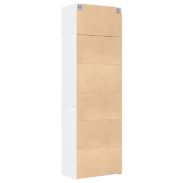 Dulap de depozitare, alb, 70x42,5x225 cm, lemn prelucrat - Img 7