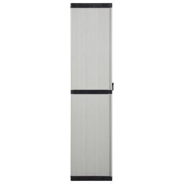 Dulap de depozitare grădină cu 3 rafturi gri/negru 68x40x168 cm - Img 4
