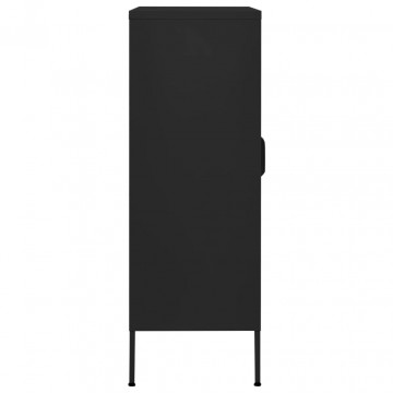 Dulap de depozitare, negru, 80x35x101,5 cm, oțel - Img 7
