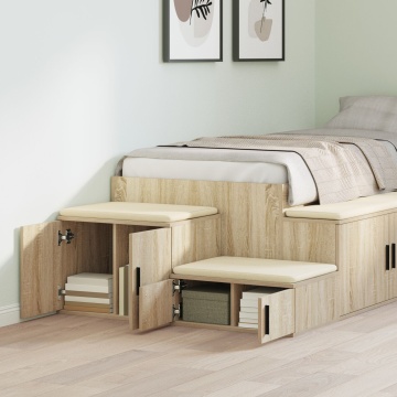 Dulap de depozitare Sonoma Oak 118x41x40 cm din lemn stratificat - Img 4