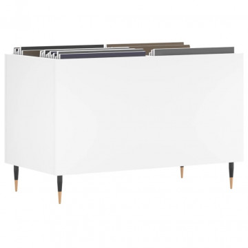 Dulap de discuri, alb, 74,5x38x48 cm, lemn prelucrat - Img 3