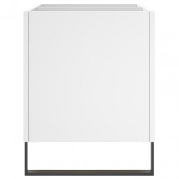 Dulap de discuri, alb, 74,5x38x48 cm, lemn prelucrat - Img 8