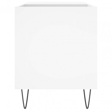 Dulap de discuri, alb, 85x38x48 cm, lemn prelucrat - Img 8