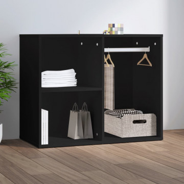 Dulap de dressing, negru, 80x40x65 cm, lemn compozit - Img 1