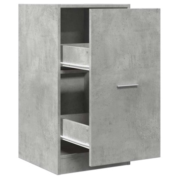 Dulap de farmacie, gri beton, 40x41x77,5 cm, lemn prelucrat - Img 2