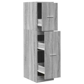 Dulap de farmacie, sonoma gri, 30x41x118 cm, lemn prelucrat - Img 2